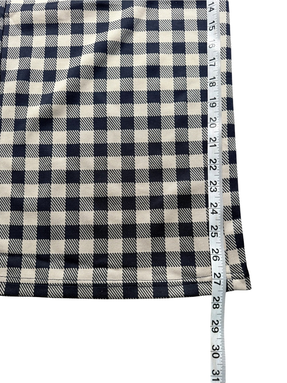 Cider Navy Gingham Wide Leg Jumpsuit Button Front Pockets Size Medium - Picture 12 of 14